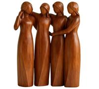 Set di statuette dell'amicizia in resina per scrivania, comodino, soggiorno, decorazione regalo commovente per i migliori amici