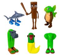 Set di statuette Italian Brainrot, Tung Tung Sahur, Tralalero Tralala, Ballerina Cappuccina, statuette meme, giocattolo, decorazioni da tavolo da collezione (Y)