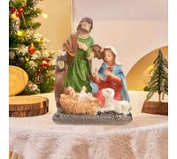 Set Di Statuette Natalizie Con Decorazione In Resina, Scultura Per