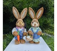 Set di Statuine di Conigli Fatti a Mano per Decorare La Casa E Il Giardino