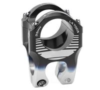 Set di stelo in lega di alluminio CNC cavo per manubrio universale da montagna fai da te su strada a ingranaggi fissi da ciclismo (Argento nero)