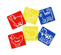 Set di stencil da disegno con spray per bambini, educativo e pratico, stencil geometrici da spruzzare con forme, per bambini e ragazze in parchi, cortili e giardini
