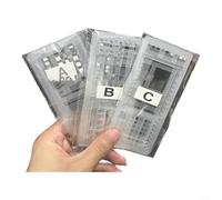 Set di stencil per diario fatto a mano, set di stencil per planner flessibile per diari con griglia a punti da 5 mm, 3 in 1, modelli di righelli per lista di controllo