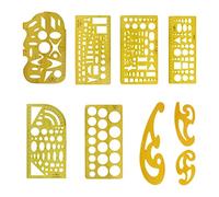 Set di stencil per disegno, righello per progettazione architettonica, 9 pezzi