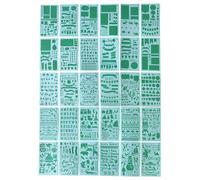 Set di stencil per il Junk Journaling, modello per la geometria e le forme, planner 1-30