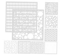 Set Di Stencil Per Pittura Stencil Geometrici 9 Fogli Modelli Per Decorazioni Murali Facili Da Usare Per Disegni Creativi