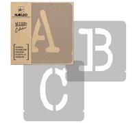 Set di Stencil Riutilizzabili Lettere e Numeri Alfabeto 100mm Typewriter Maiusco