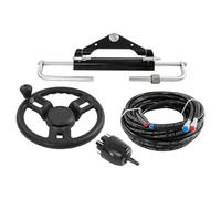 Set di sterzo idraulico fuoribordo fuoribordo 150 CV, sistema di sterzo idraulico per monomotore con cilindro sterzante, pompa di controllo, volante e tubo