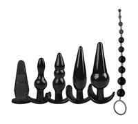 Set di stimolatori anali in silicone, confezione da 6 giocattoli sessuali anali di sicurezza fetish per principianti Trainer anale per donne adulte coppie gay lesbiche