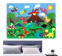 Set di storie in feltro | Storie in feltro fai da te Story Board in flanella per la scuola materna,Tavola in flanella con narrazione di animali domestici, attività educativa da parete per bambini, per