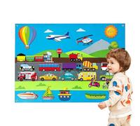 Set di storie in feltro | Tavola per storie in feltro di flanella fai da te per bambini - Attività educativa da parete per bambini, tavola in flanella con narrazione di animali domestici per