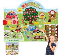 Set di story board di Farm Felt 32 x 27 Brive Farm Animals Felt Board per i più piccoli giocattoli per attività educative per la parete educativa per la narrazione set di attività per bambini interni