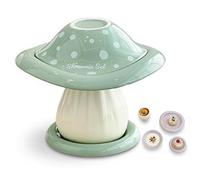 Set di stoviglie a forma di funghi (verde), 4 pezzi in ceramica con ciotola, piatto, tazza e piattino, stravagante decorazione da cucina per colazione e dessert, regalo unico per gli amanti del fungo