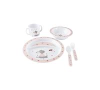 Set di stoviglie asino Emmi Girl flora rosa