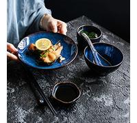 Set di stoviglie da 20 pezzi set di stoviglie in porcellana, piatti da cucina con piatti, ciotole, tazze, cucchiai e piattini, set di pranzo e ciotole per la cena in ceramica, servizio per 4