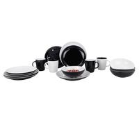 Set di stoviglie gimex classic line 16 pezzi bianco/nero