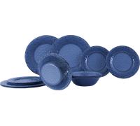 Set di stoviglie in melamina gimex stone line 12 pezzi blu