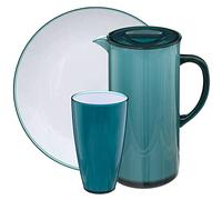 Set di stoviglie in polistirolo blu WellHome.