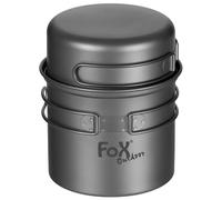 Set di stoviglie MFH Fox Outdoor in titanio 2 pezzi
