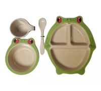 Set Di Stoviglie Per Bambini A Forma Di Rana Eco-Friendly 4 Pezzi