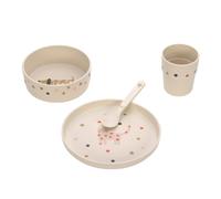 LÄSSIG Set di stoviglie per bambini, piatto ciotola tazza cucchiaio, senza BPA/Dish Set PP/Cellulose Little Mateys spicy orange
