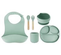 Set per la pappa in silicone per bambini MoMi AMI verde
