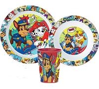 Set di stoviglie per bambini Une Paw Patrol, 3 pezzi, Blu, Motivo cartone animato