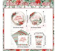 Set di stoviglie per feste a tema natalizio da 84 pezzi, articoli per feste, decorazioni festive, pacchetti per feste, !