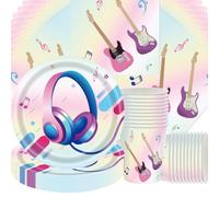 Set di stoviglie per feste, Doyomtoy Capybara Serve per 20 ospiti, musica sotto il motto di compleanno, piatti, tazze, tovaglioli per accessori per feste, compleanno