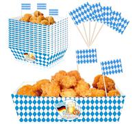 Set di stoviglie per Oktoberfest con vassoi di carta per Oktoberfest e 100 pezzi della Baviera