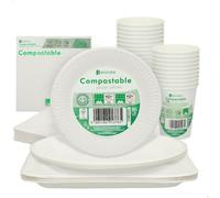 Set di Stoviglie Procos Bianco Carta 23 x 1,5 x 23 cm