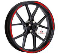 Set Di Strisce Cerchi Moto per 2 Ruote Da 15" a 19" Pollici - Adesivi Ruote Moto