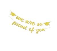 Set di striscioni e stelle filanti vibranti per laurea, carta glitterata per cerimonie, riunioni di famiglia, celebrazioni
