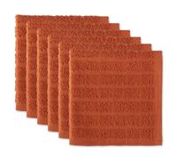 Set di strofinacci DII Basic Terry Collection Solid Windowpane 12x12 Spice, 6 pezzi
