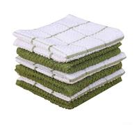 Set di strofinacci in cotone, panni da cucina in spugna per lavaggio e asciugatura, morbidi stracci assorbenti, lavabili in lavatrice, salviette quadrate per casa e ristorante, 30,5 x 30,5 cm
