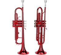 Set di Strumenti a Vento della Musica in Ottone Trumpet Suona Senza Intoppi di Alta qualità per il Musicista Principiante Rosso (Rosso)