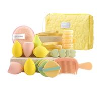 Set di strumenti cosmetici - Kit per trucco con 24 strumenti di bellezza, spugne di miscelazione morbida | Routine di applicazione Daily Face, cosmetici per principianti per la fondazione, e