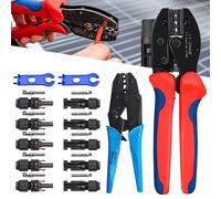 Set di strumenti di crimpatura per connettore solare MC4 2.5/4/6mm2 Pinze pressate Strumenti per elettricisti Morsetto per terminali elettrici 4