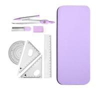Set di strumenti di geometria - kit di disegno matematico portatile, kit busola per studenti | Scatola degli strumenti di misurazione duratura, attrezzatura precisa di redazione, elementi essenziali