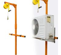Set di strumenti di installazione CA per impieghi gravosi - Verricello manuale e supporto per gru di capacità di 150 kg per sollevamento e supporto efficiente del condizionatore d'aria all'aperto