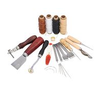 Set di Strumenti di Lavoro in Cuoio, Craft Tool Starter Kit per Borse Riparazione e Realizzazione FAI DA TE