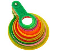 Set di Strumenti di Misurazione per Frutta, Diametro 30-110mm, 17 Pezzi | Misurazione Rapida per Nettarine e Limoni, Numeri Sull’anello, Uso in Mercati Ortofrutticoli e Negozi Colore Casuale