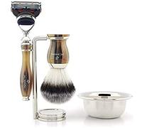 Set di strumenti di rimozione dei capelli classici per gli uomini: pennello da barba di capelli sintetici ciotola