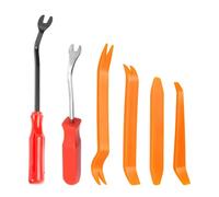 Set Di Strumenti Di Smontaggio E Montaggio Per Auto Rosso Da 6 Pezzi, Protezione Paramotore Multifunzione E Cacciavite, Adatto Per La Riparazione Degli Interni Dell'Auto.