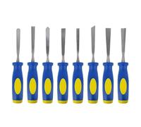 Set Di Strumenti for Intaglio Scalpelli for Legno Da 8 Pezzi Smussati In Acciaio Con Manici In Gomma Raspe Pietre for Affilare