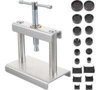 Set di strumenti for pressare il fondello dell'orologio con 18 stampi Pressa for chiudere la cassa in argento for la riparazione di orologi meccanici al quarzo e kit di sostituzione della batteria