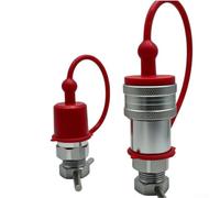 Set di strumenti idraulici di scarico della pressione per trattore | Acciaio al carbonio, resistente alla pressione, set con filettatura esterna e interna, rosso per manico