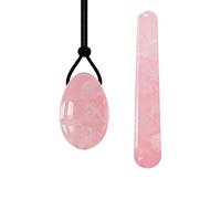 Set di strumenti in pietra di giada di cristallo con sfere for massaggio all'uovo di quarzo rosa naturale, tipo 05 Collezioni di casa (Color : Type 05)