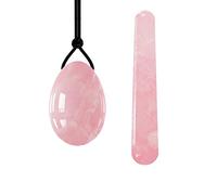 Set di strumenti in pietra di giada di cristallo con sfere for massaggio all'uovo di quarzo rosa naturale, tipo 05 Collezioni di casa (Color : Type 04)