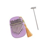 Set Di Strumenti Musicali Kalimba Mini Strumento Musicale Portatile A 8 Tasti Con Martello Per Accordatura Kalimba Professionale(Purple)